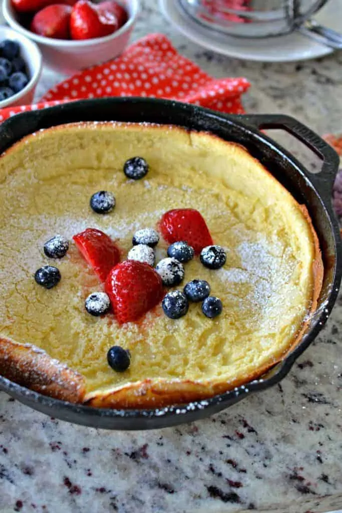 Dutch Baby Pancake (Easy Seven Ingredient Blender Recipe)