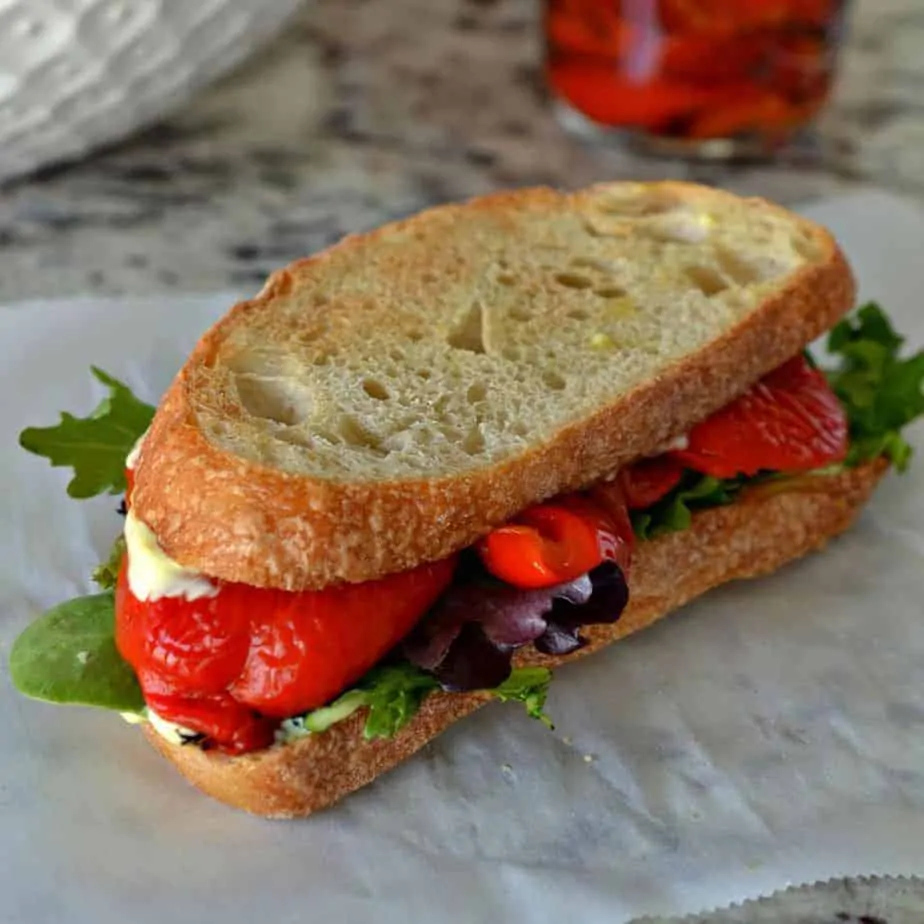 Make your own homemade roasted red peppers to use in so many recipes, from salads to sandwiches and more.