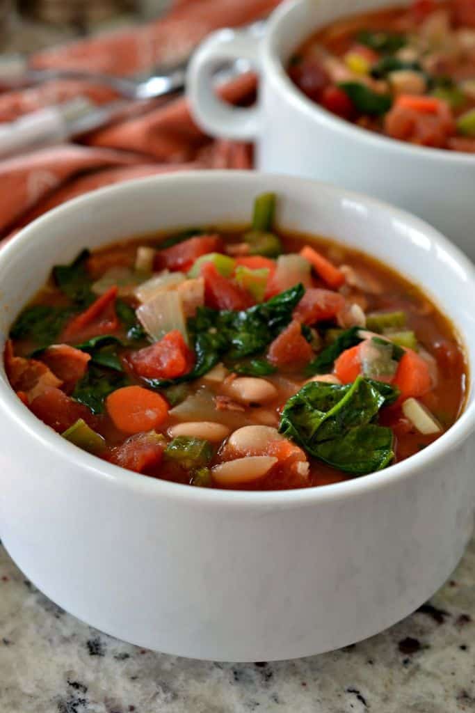 This Tuscan White Bean Soup is an easy soup recipe that takes little effort to make