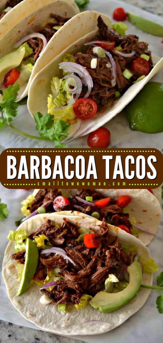 Slow Cooker Barbacoa Tacos Recipe | Small Town Woman