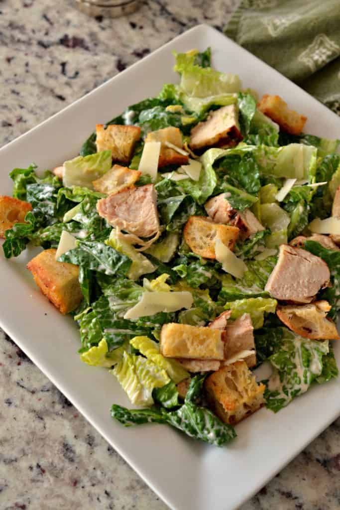 Grilled Chicken Caesar Salad is a light and refreshing lunch option or side salad for dinner