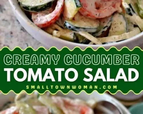 Creamy Cucumber Tomato Salad