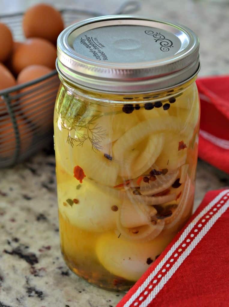 Grandma's Pickled Eggs are a cinch to make and they don't require canning.