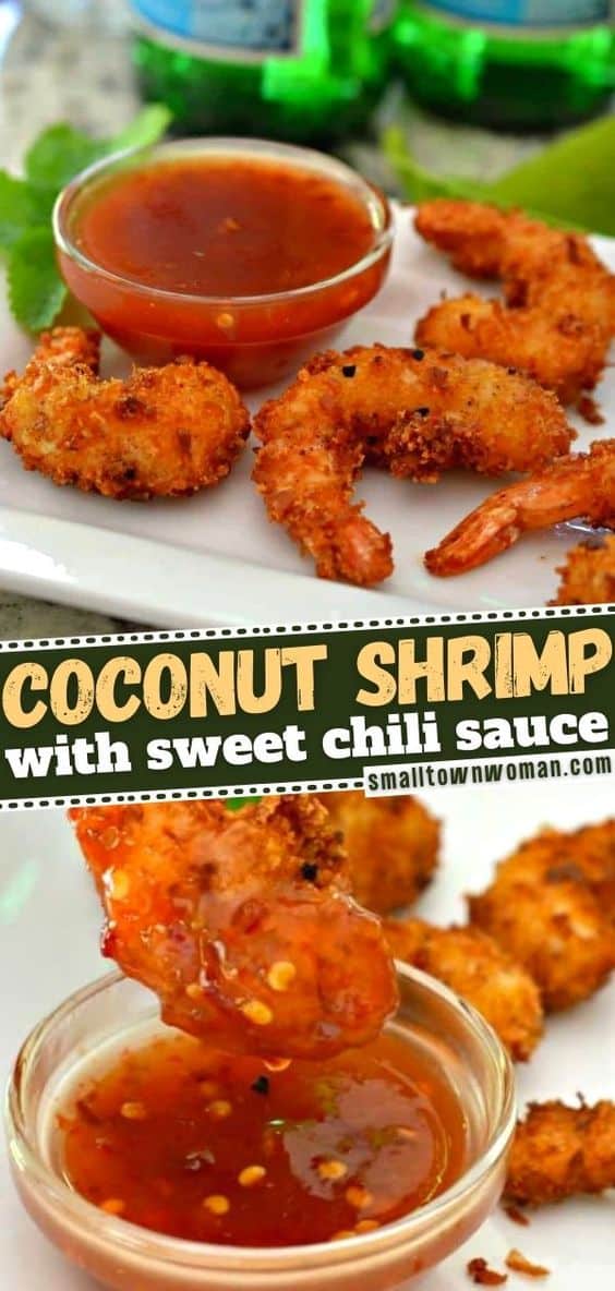 Coconut Shrimp with Sweet Chili Sauce Small Town Woman