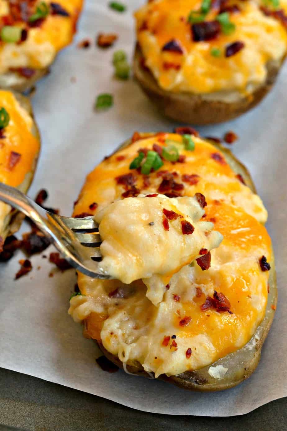 Top these delectable Twice Baked Potatoes with fresh herbs from your garden. 