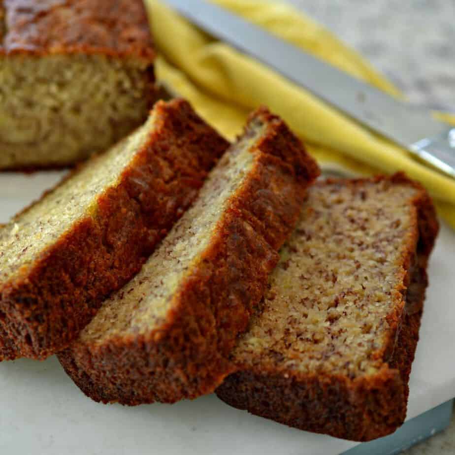 A few slices of this moist and delicious banana bread is a perfect breakfast