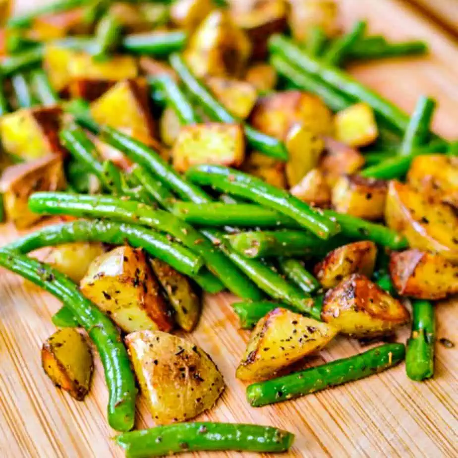 Pan Fried Potatoes and Green Beans