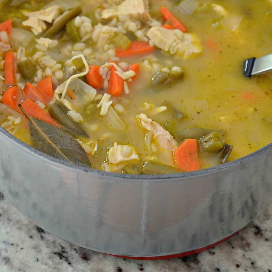 Chicken Barley Soup is a hearty, filling soup that's perfect for cold winter nights
