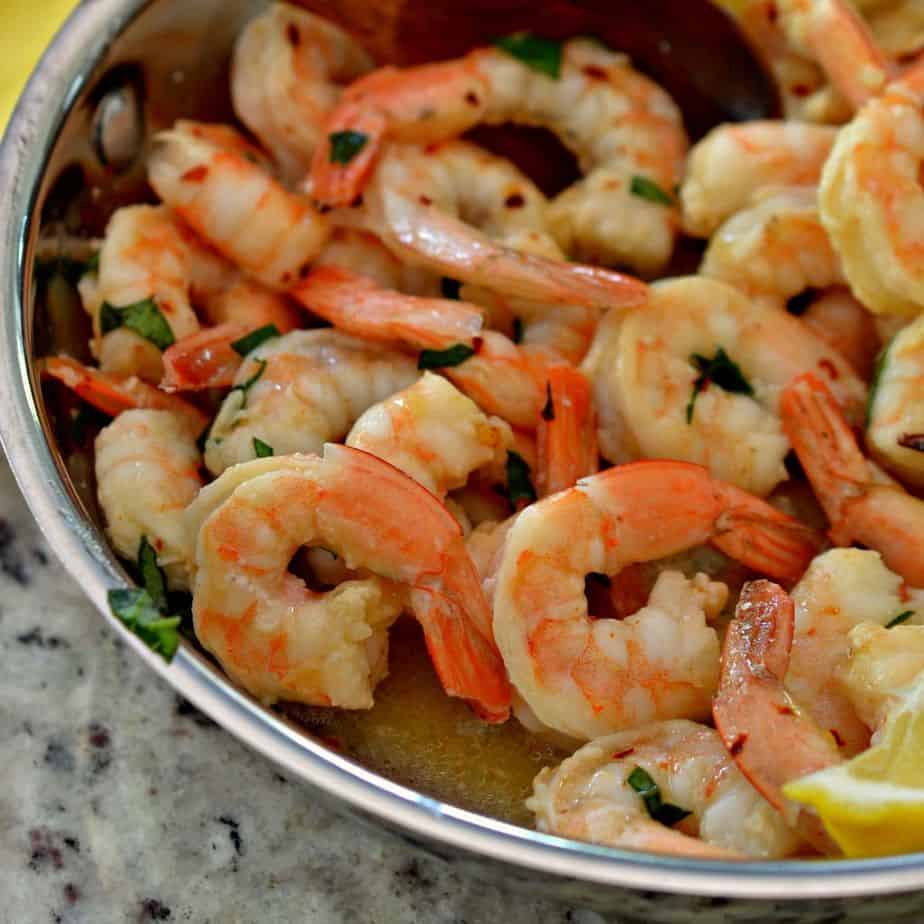 Lemon Garlic Butter Shrimp is fresh cooked in garlic butter and flavorful lemon juice