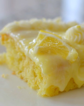 Lemon Pudding Poke Cake