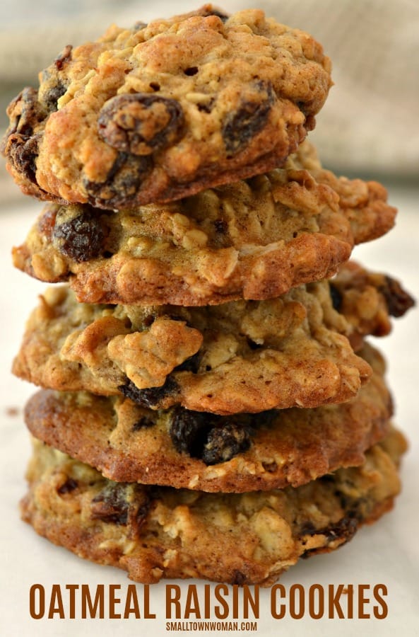 The Best Oatmeal Raisin Cookies Small Town Woman