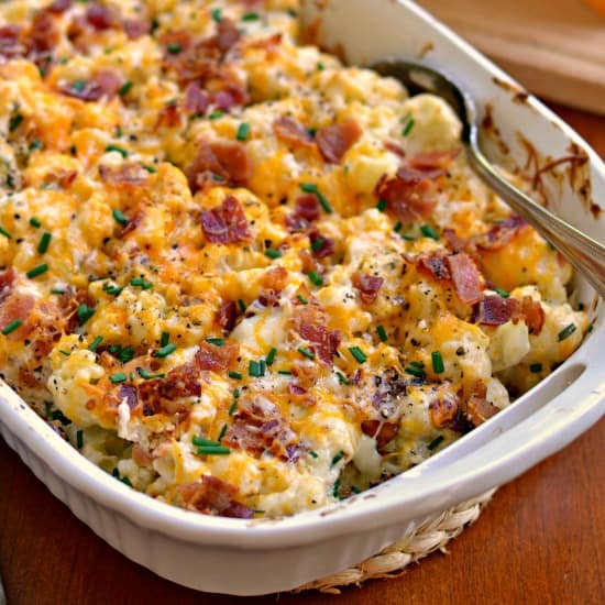 Loaded Cauliflower Casserole Recipe Small Town Woman