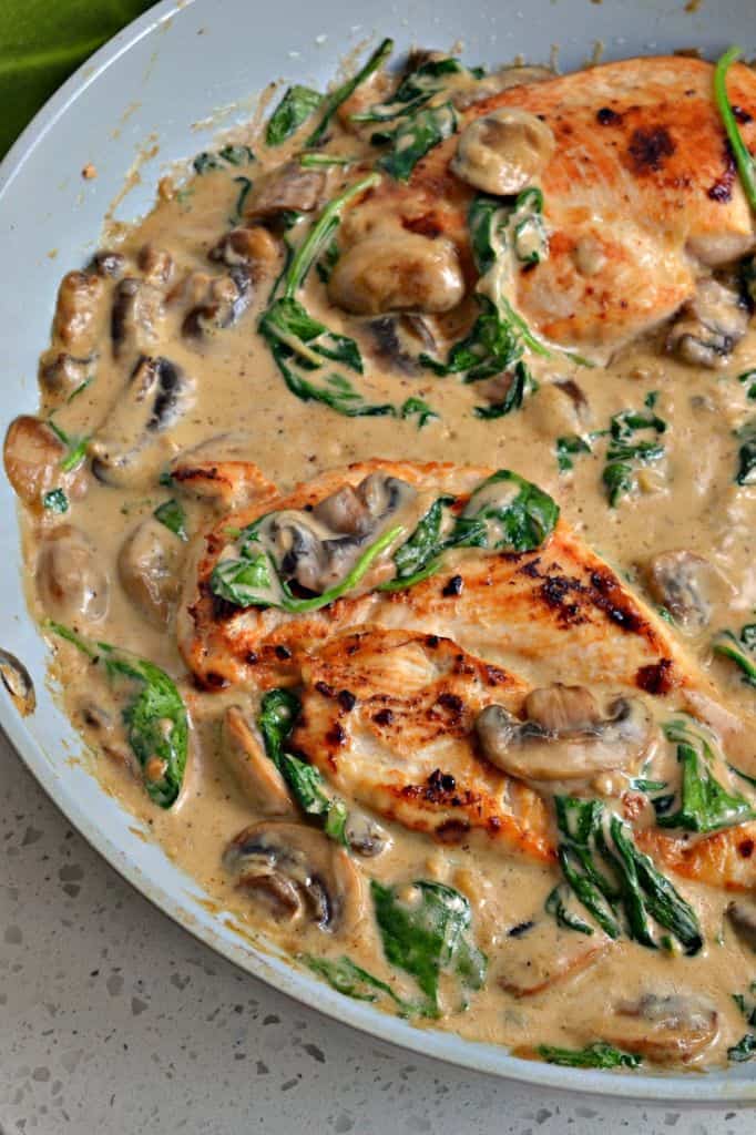 This one-skillet Chicken Florentine recipe is so simple and perfect for an impressive family dinner