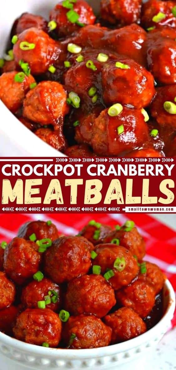 Crockpot Cranberry Meatballs | Small Town Woman