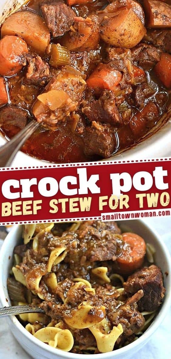 Crock Pot Beef Stew for Two - Small Town Woman