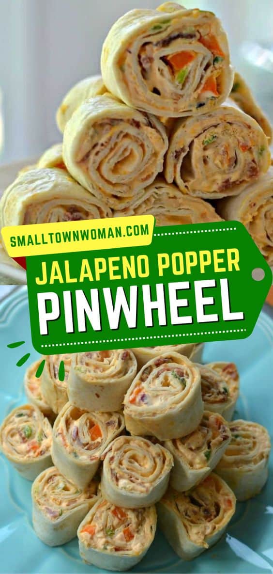 Jalapeno Popper Pinwheel Recipe - Small Town Woman