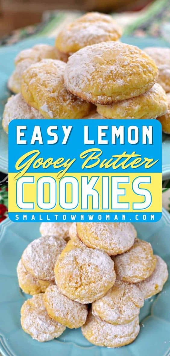 Lemon Gooey Butter Cookies Small Town Woman