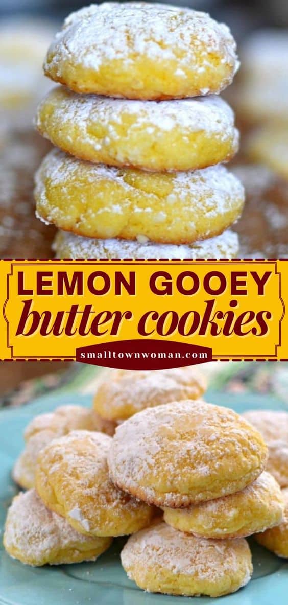 Lemon Gooey Butter Cookies Small Town Woman