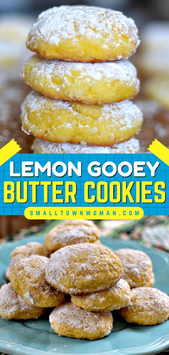 Lemon Gooey Butter Cookies Recipe Small Town Woman