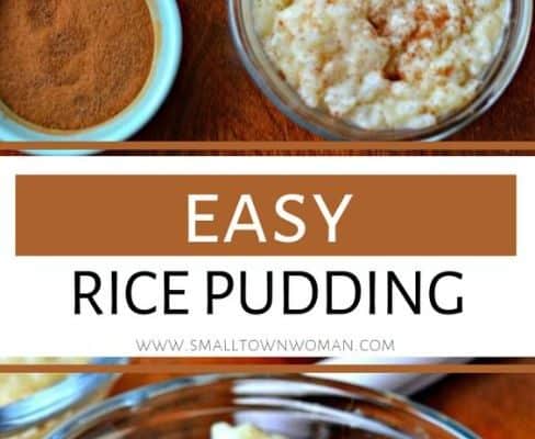 Easy Rice Pudding | Small Town Woman