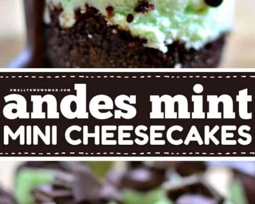 Andes Mint Mini Cheesecakes