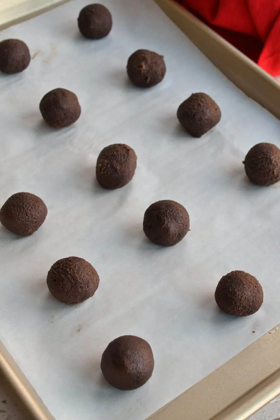 How to make Chocolate Peppermint Thumbprint Cookies