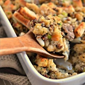 Sausage Stuffing with Fresh Herbs - Small Town Woman