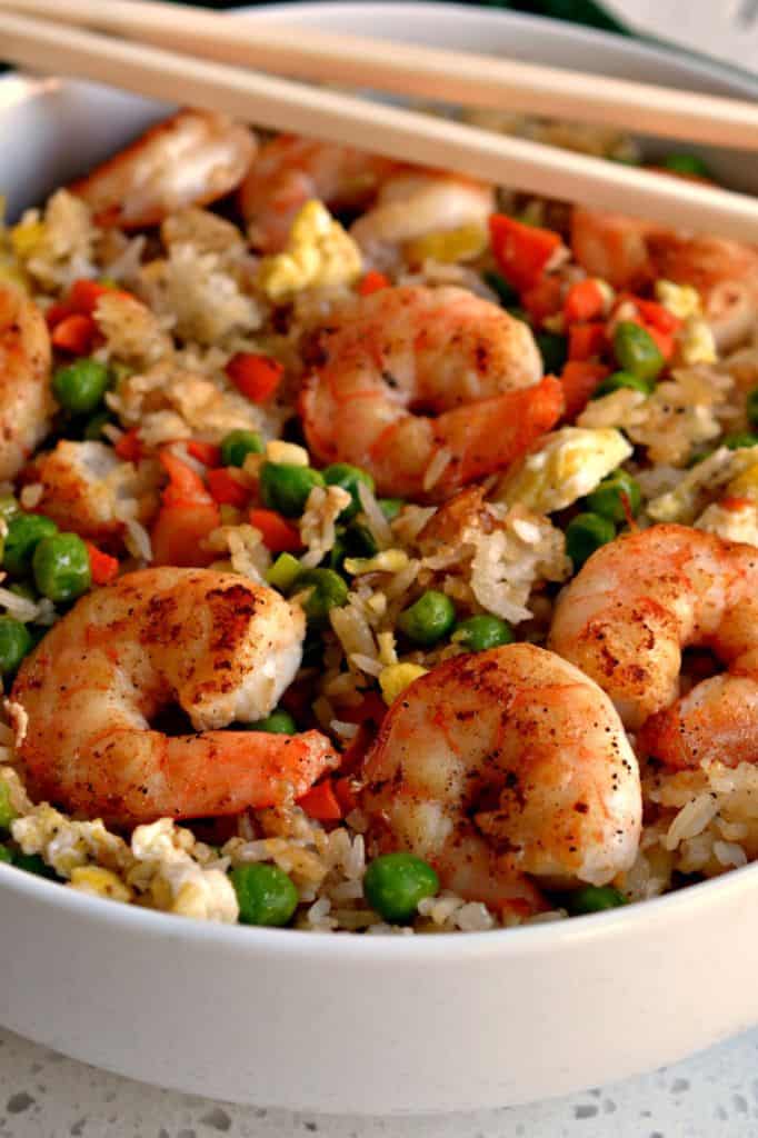 Make your own shrimp fried rice at home with this easy and flavorful fried rice recipe
