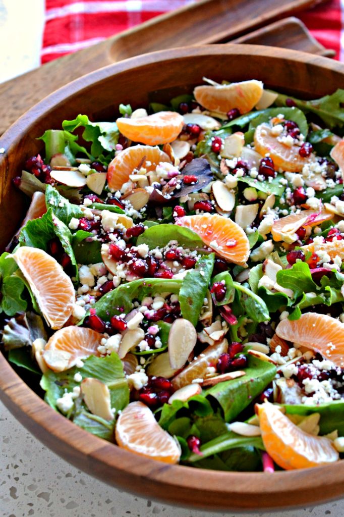 This Christmas Salad is a tangy, refreshing salad that's perfect as a side dish at holiday dinners.