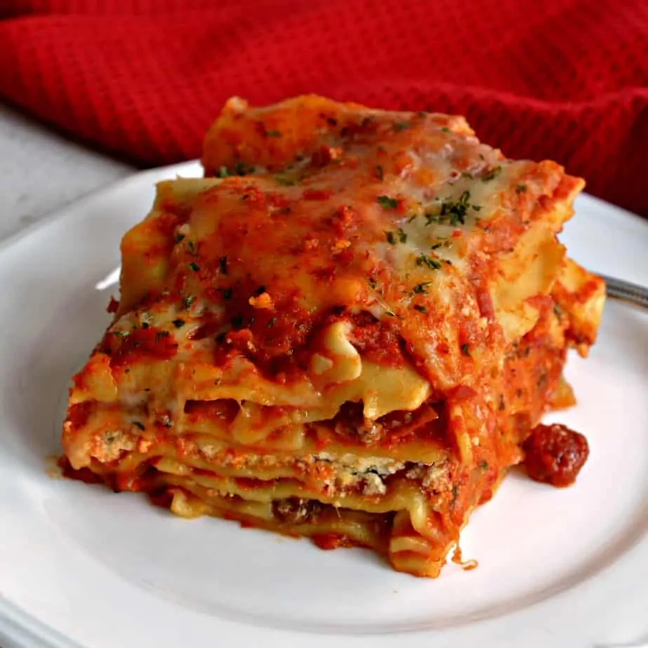 Easy Crock Pot Lasagna is an easy recipe that takes a fraction of the time as regular lasagna