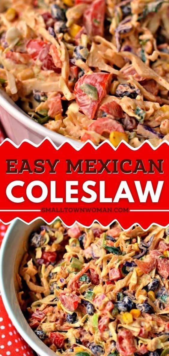 Easy Mexican Coleslaw Small Town Woman
