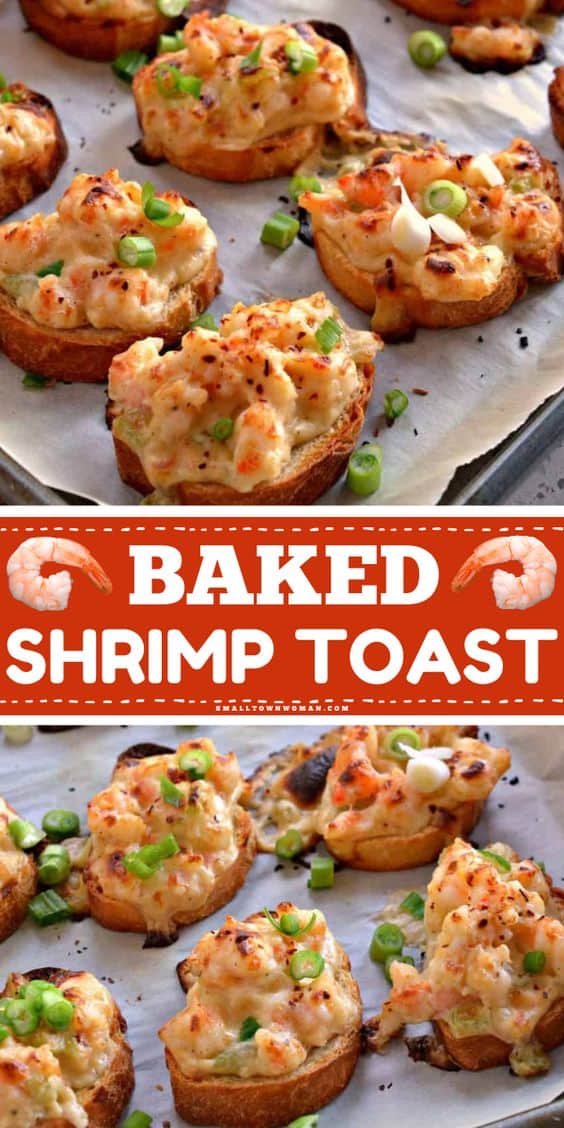 Baked Shrimp Toast - Small Town Woman