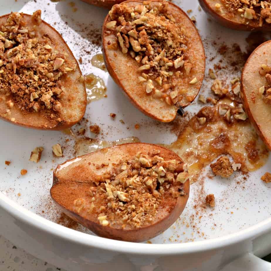 A family-friendly, light, wholesome dessert that can be prepped and in the oven in less than five minutes.  If you have never indulged in a baked pear, then this is a must-try!