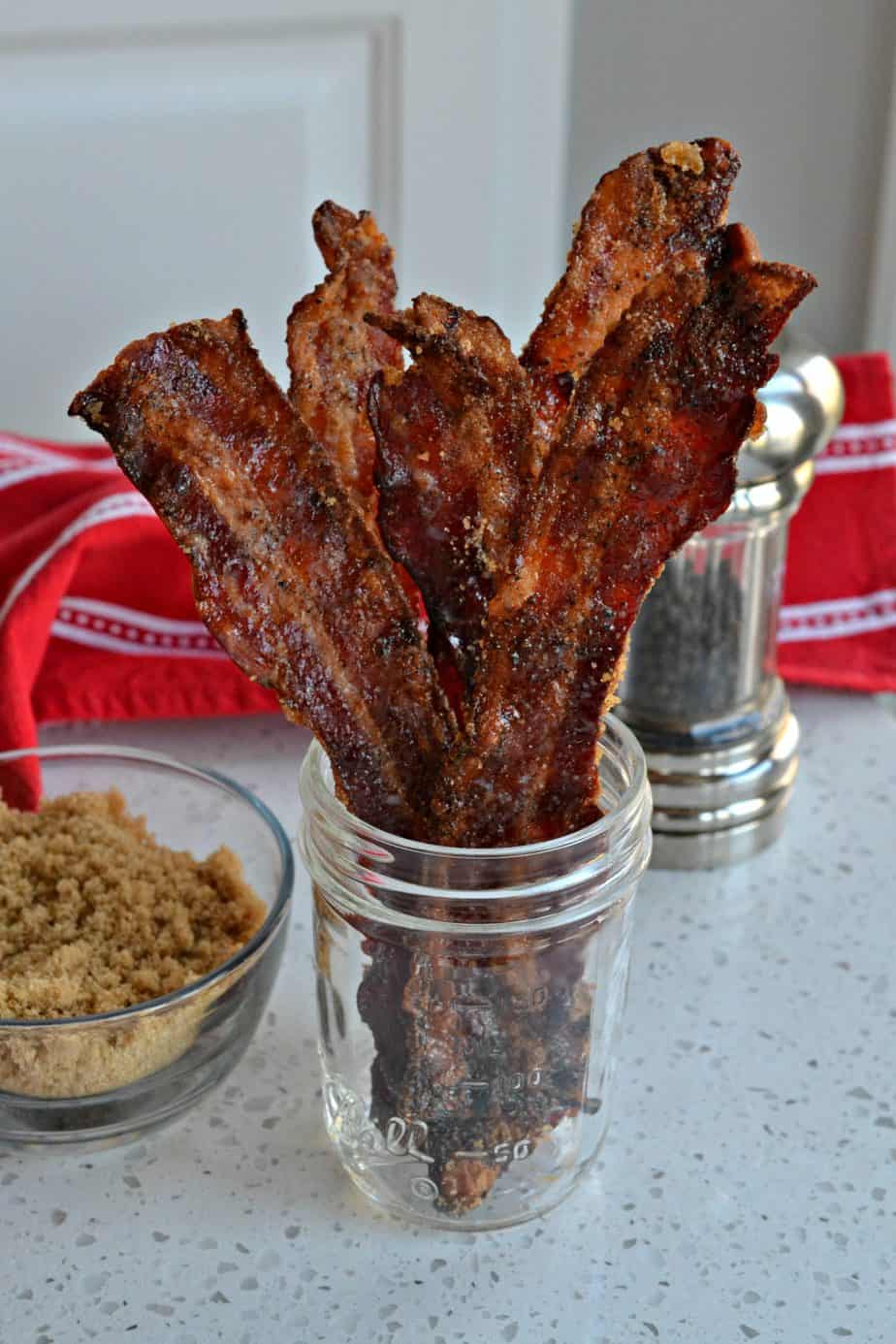 This Candied Bacon Recipe only requires 3 ingredients and just minutes to make