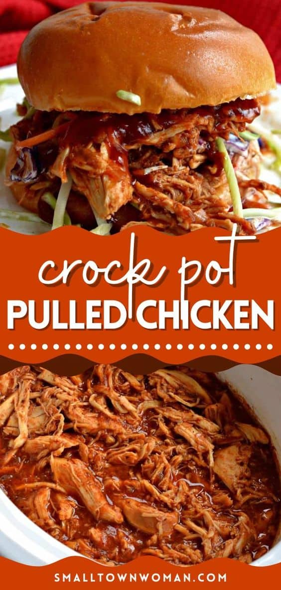 Crock Pot Pulled Chicken - Small Town Woman
