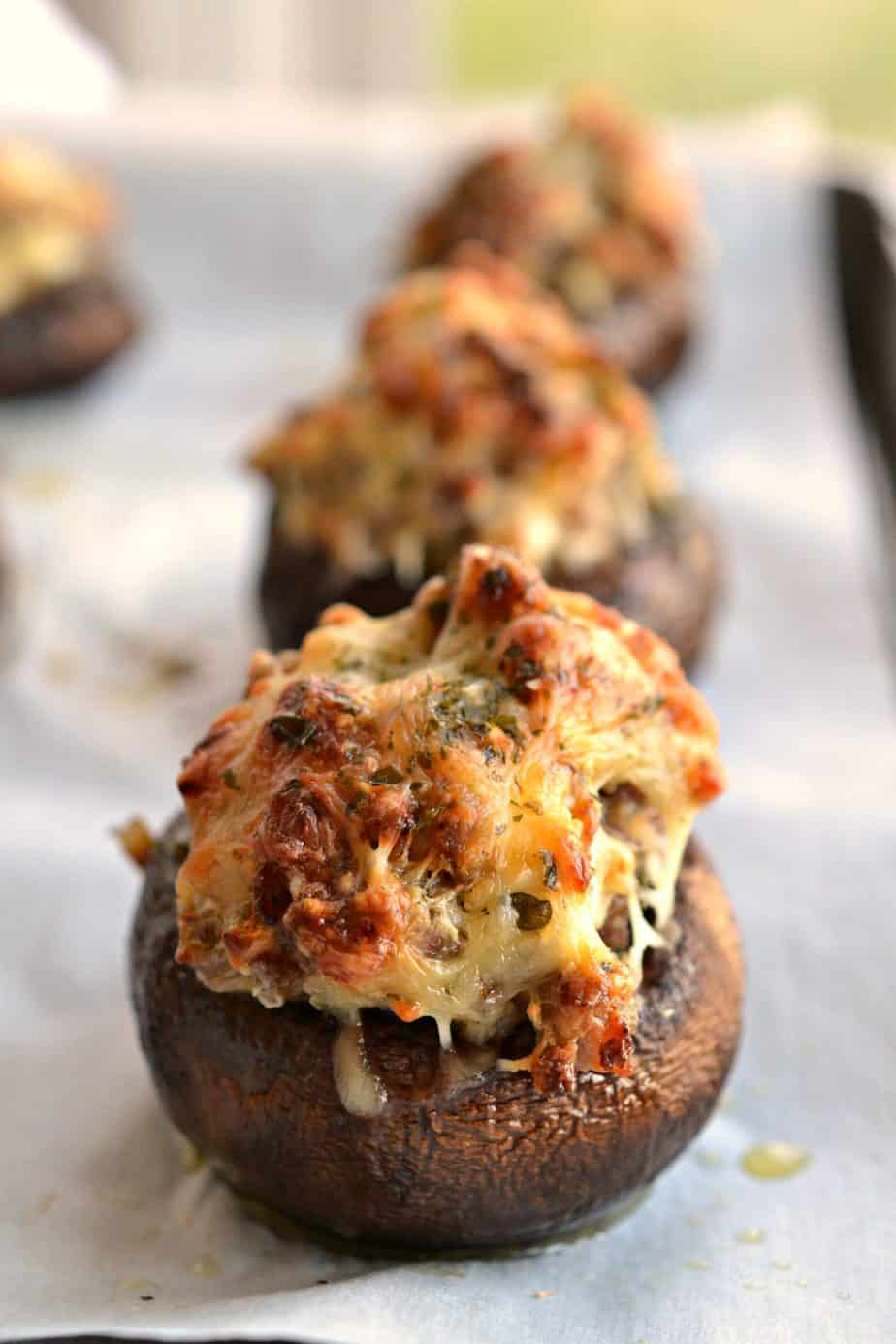 Sausage Stuffed Mushrooms - Small Town Woman