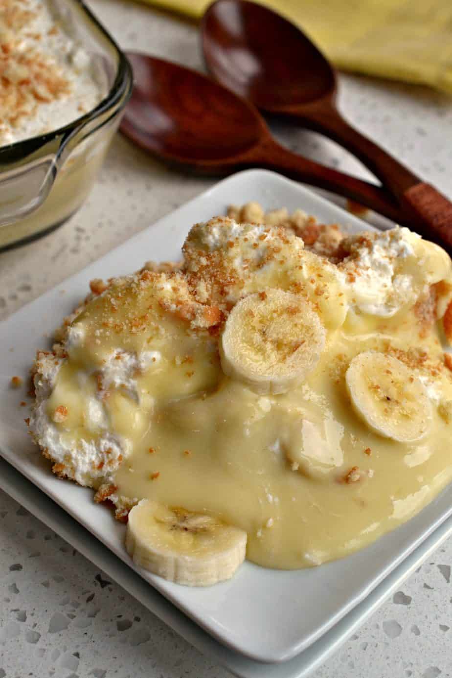 This sweet and creamy homemade banana pudding is made with from-scratch vanilla pudding and fresh whipped cream