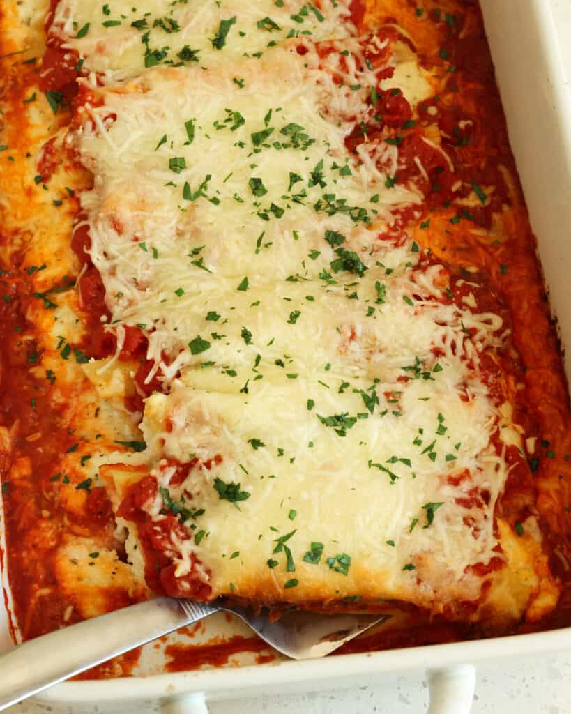 Cheese Stuffed Manicotti