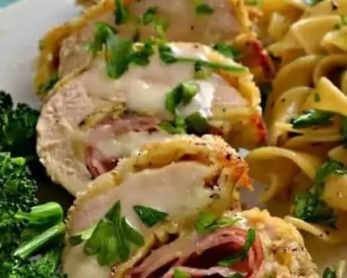 Chicken Cordon Bleu Roll Ups