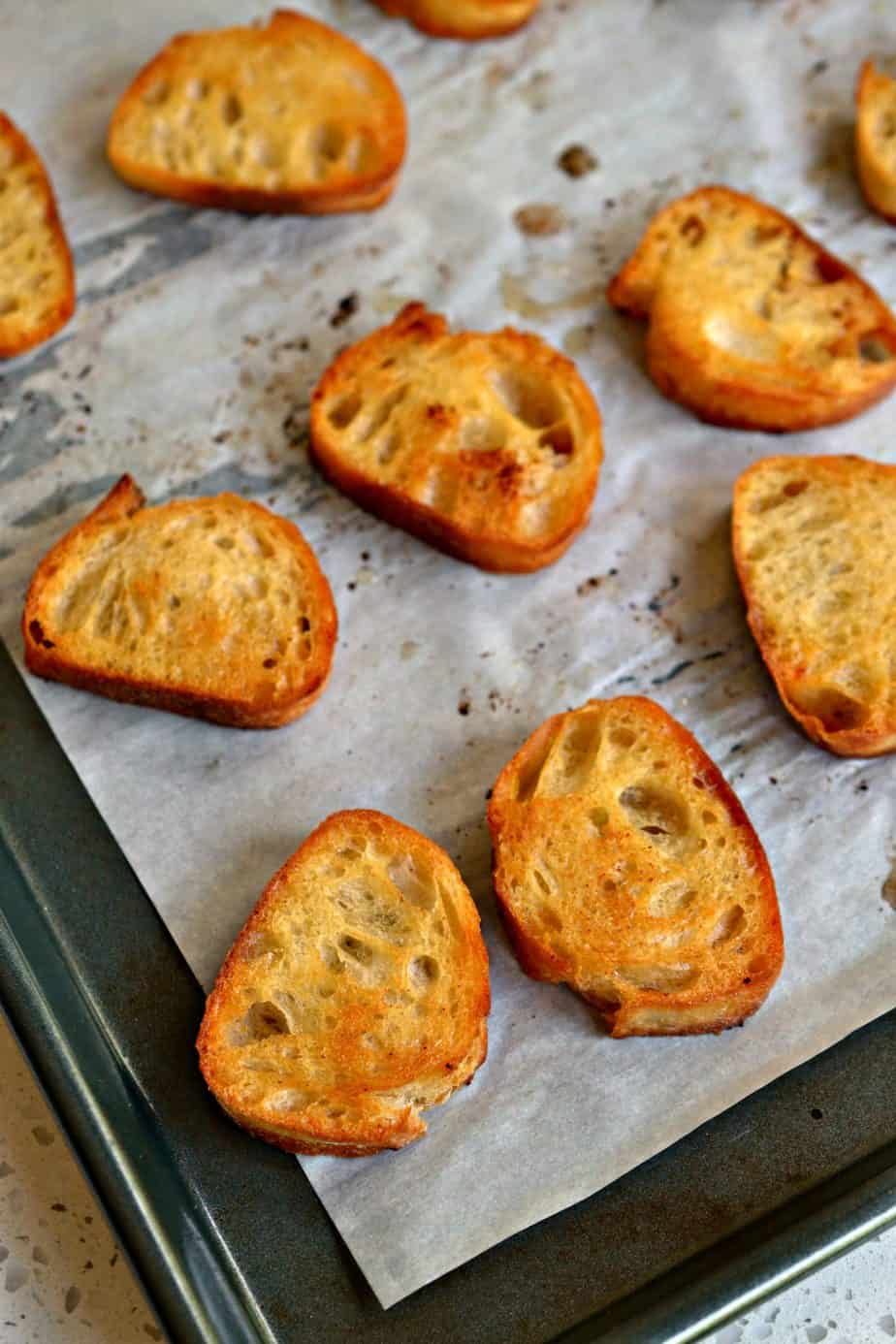 These homemade crostini are quick and easy, cheaper than store bought and taste so much better.