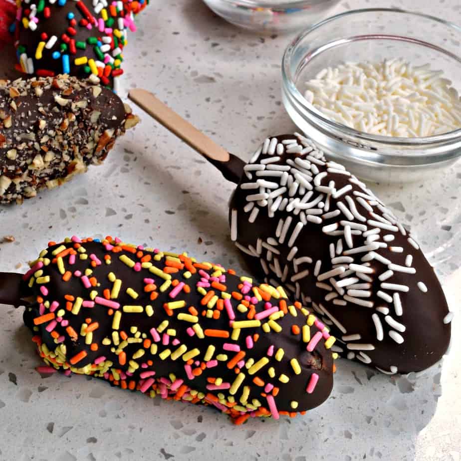 Chocolate Dipped Frozen Bananas Small Town Woman