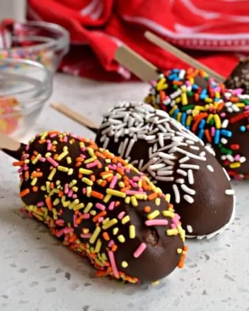 Frozen Chocolate Covered Bananas