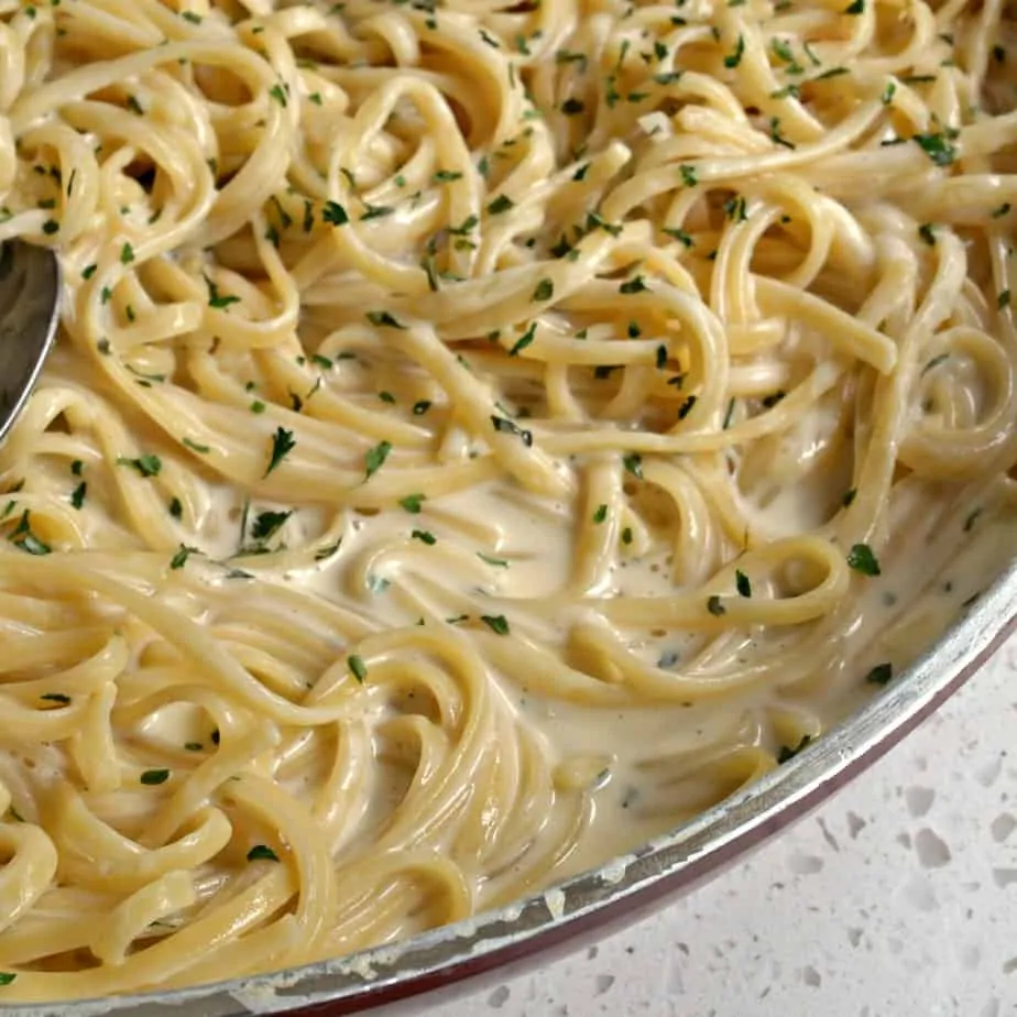 A delectable creamy garlic Parmesan Pasta that is made easy in one pot.