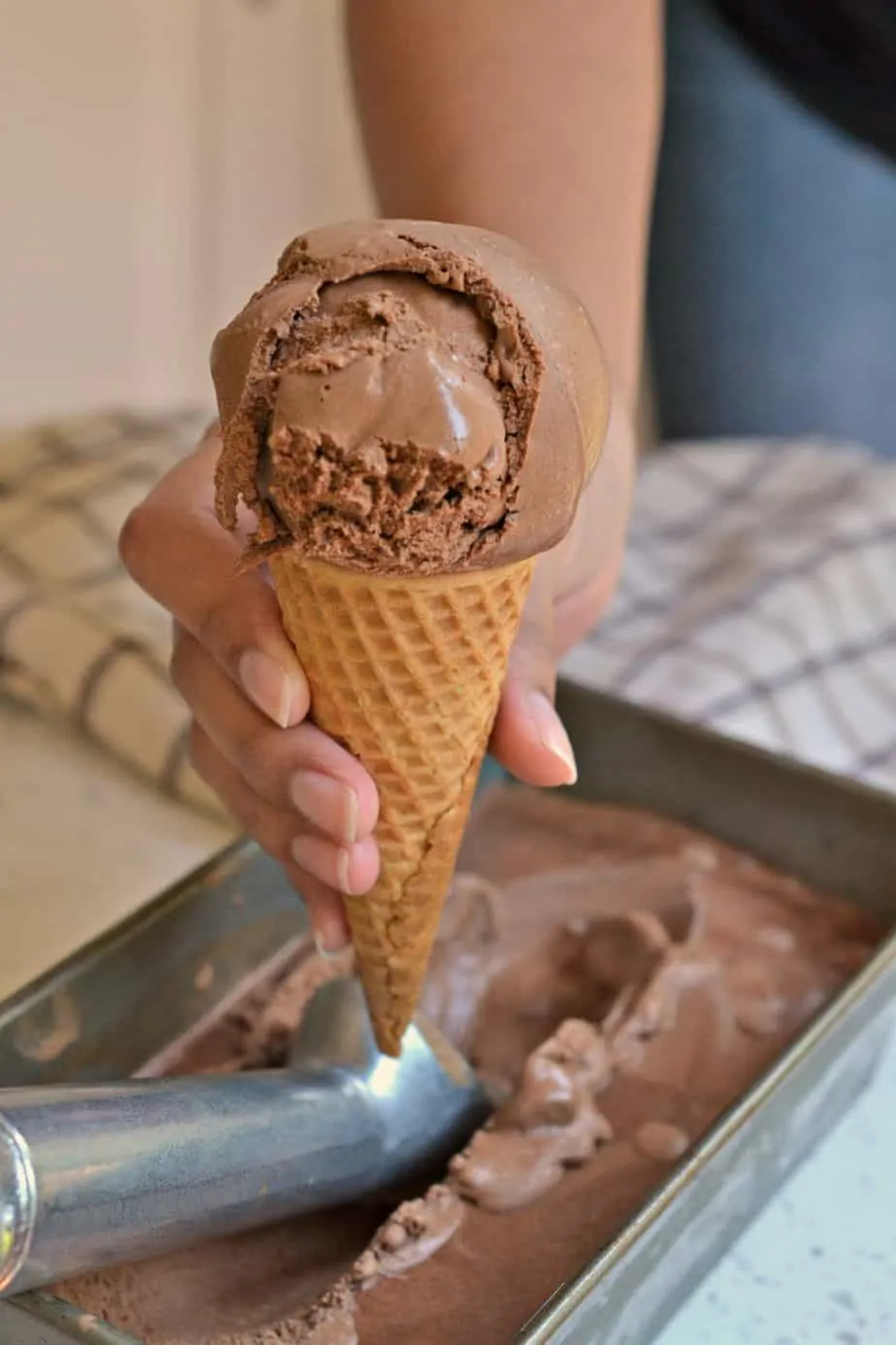  This rich Chocolate Ice Cream is made with a handful of ingredients in two easy steps and finished in an ice cream maker.