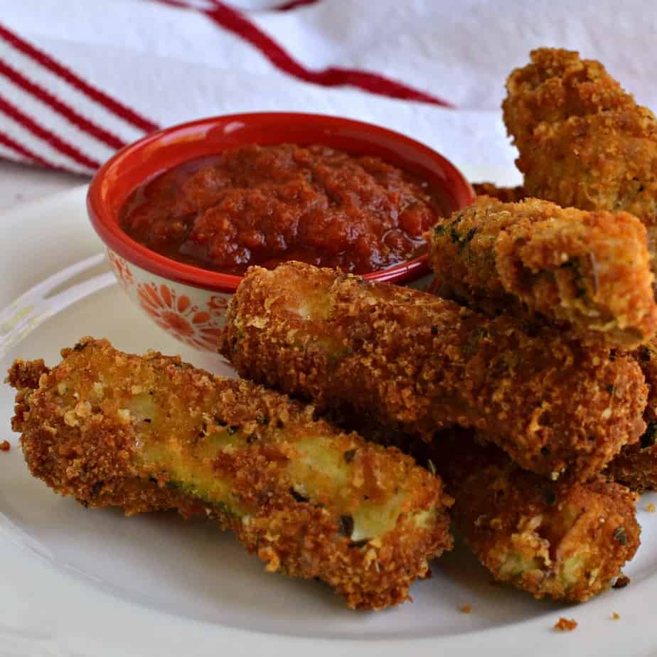 Fried Zucchini (Italian style fried breaded zucchini)