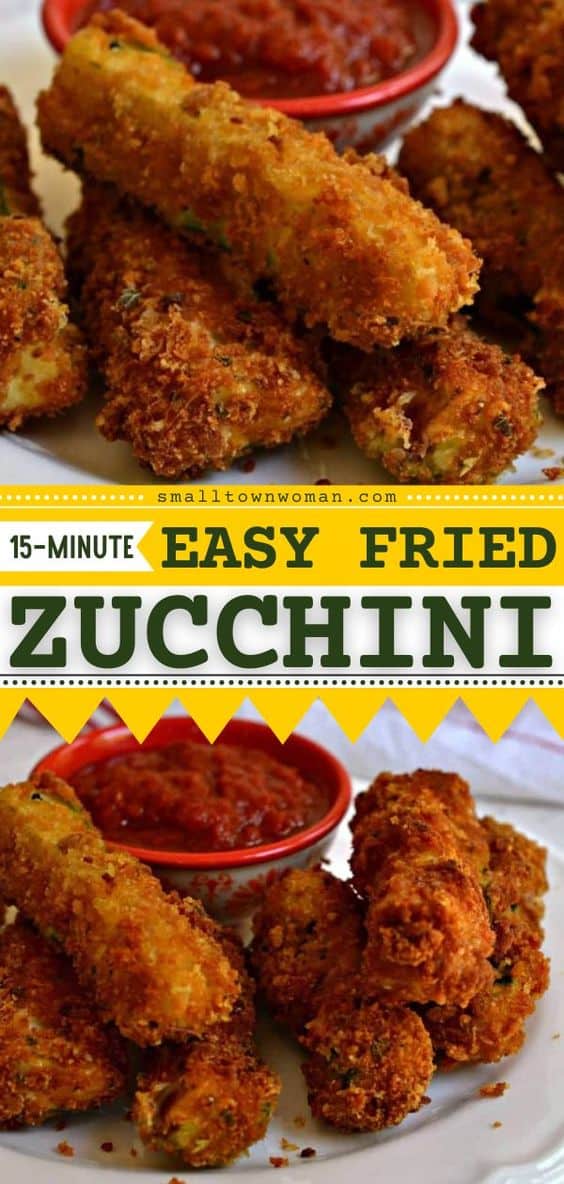 Fried Zucchini (Italian style fried breaded zucchini)