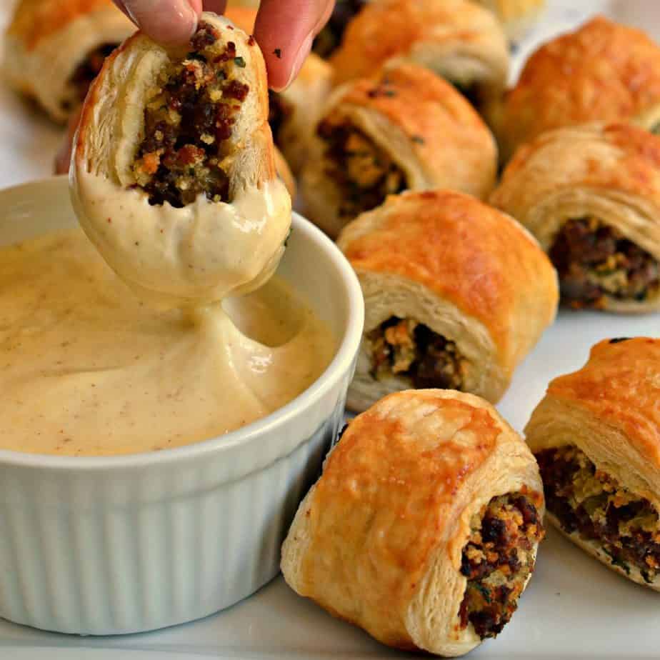 Sausage Rolls (made easy with frozen puff pastry dough)