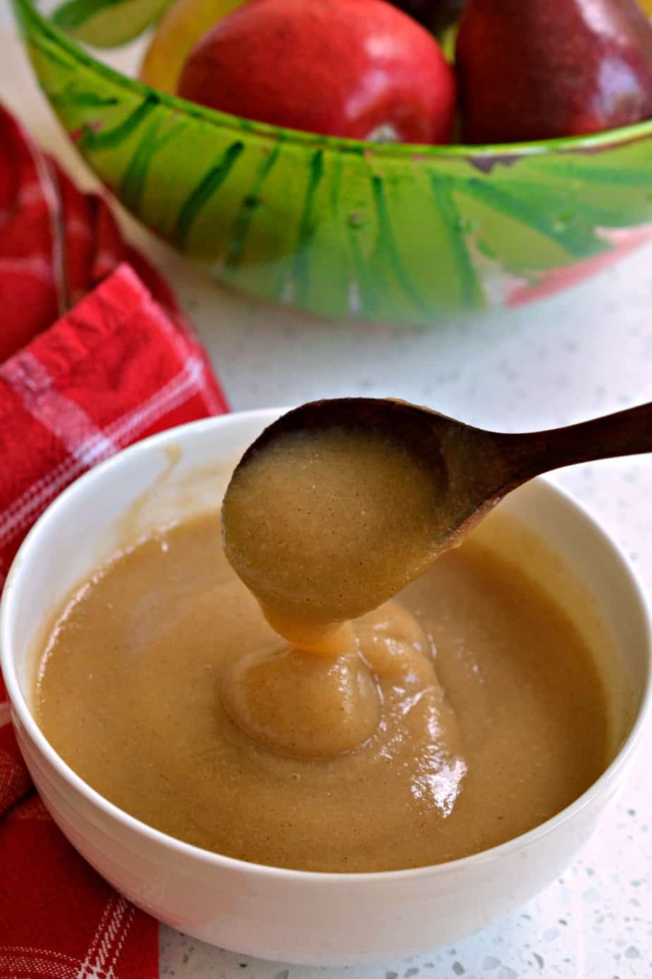 Let this delectable Homemade Applesauce slow cook in the crock pot all day and your house will smell amazing. 