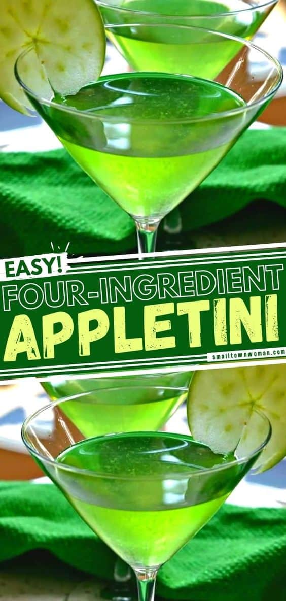Easy Appletini (Sour Apple Martini) Recipe Small Town Woman