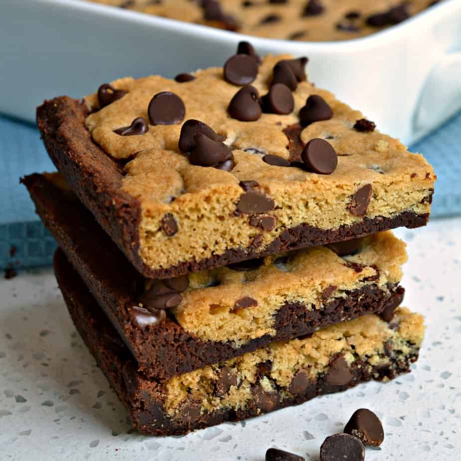 Brookies (brownie and chocolate chip cookie bars)